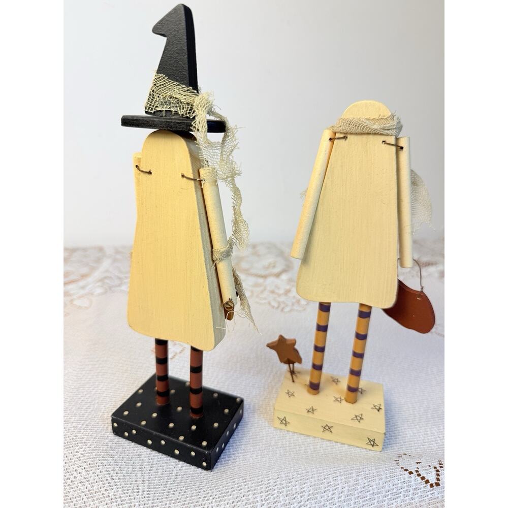 Collins Halloween Ghost Figurine Set of 2 Painted w/ “Candy Please” Sign - Picture 3 of 12